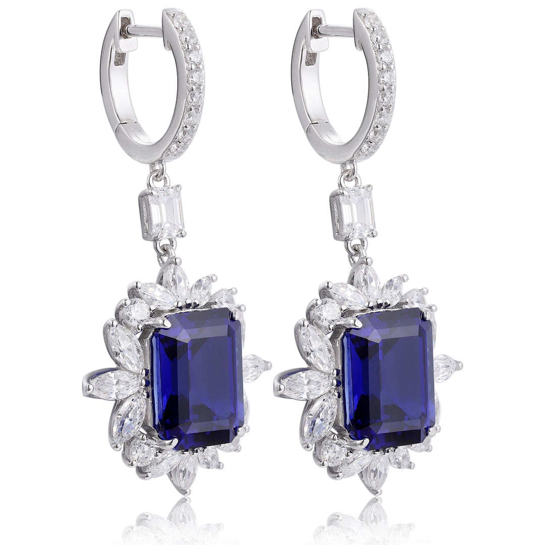 Pirmiana New Arrival 6.76ct Lab Grown Sapphire Earring Studs S925 Silver Jewelry Earrings for Women
