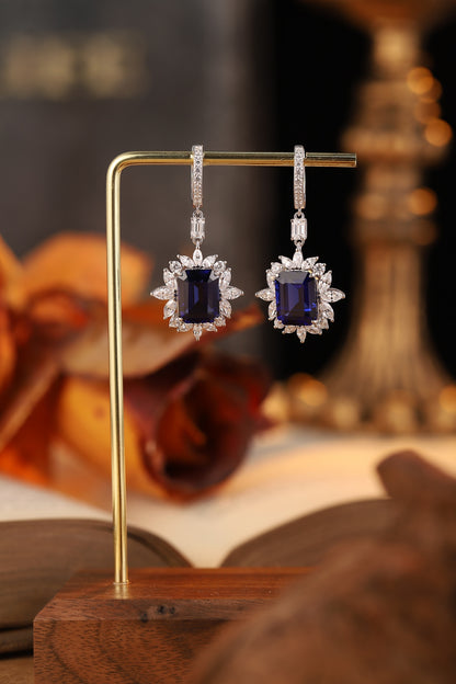 Pirmiana New Arrival 6.76ct Lab Grown Sapphire Earring Studs S925 Silver Jewelry Earrings for Women