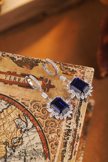 Pirmiana New Arrival 6.76ct Lab Grown Sapphire Earring Studs S925 Silver Jewelry Earrings for Women