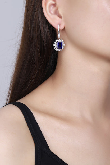 Pirmiana New Arrival 6.76ct Lab Grown Sapphire Earring Studs S925 Silver Jewelry Earrings for Women
