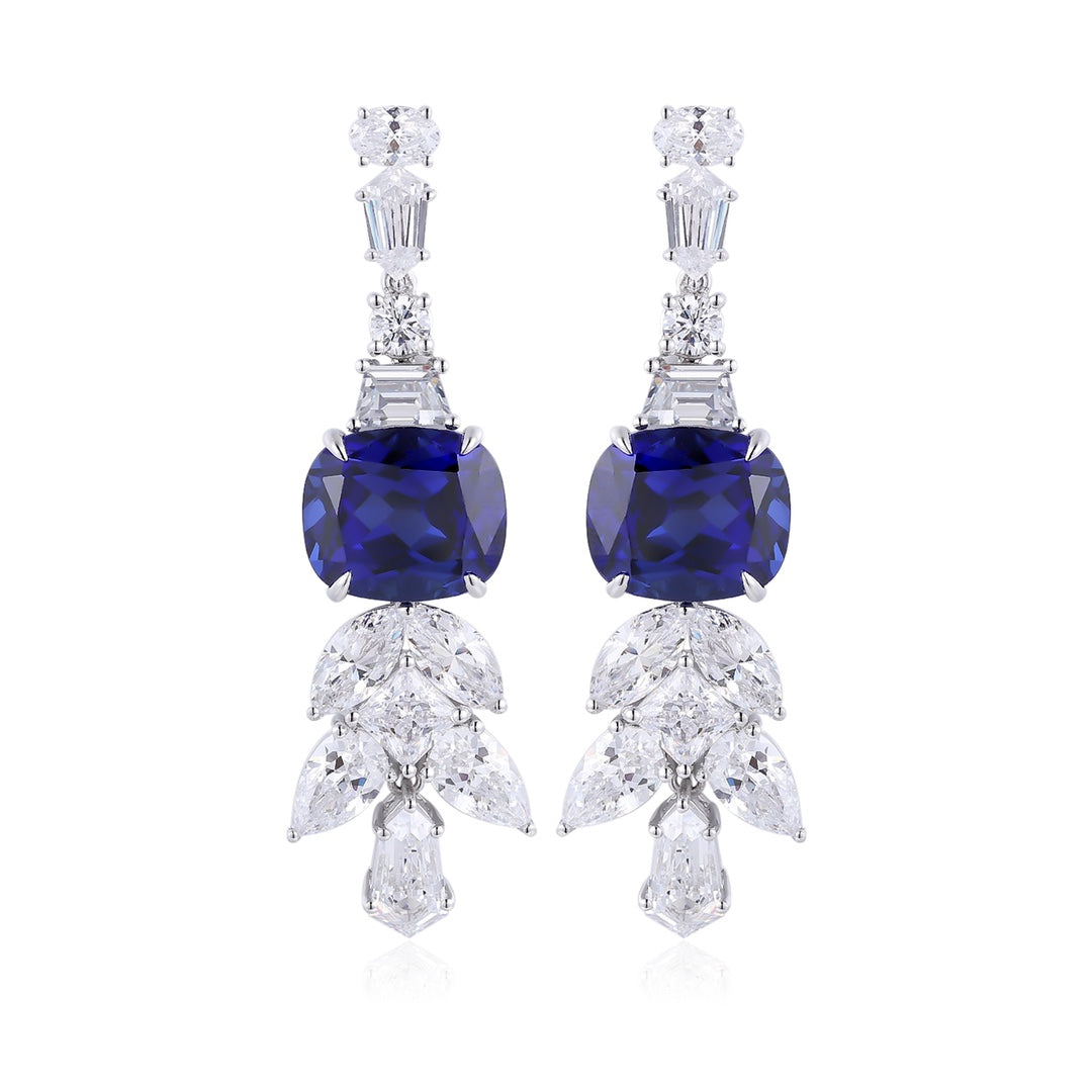Pirmiana New Arrival 10.55ct Lab Grown Sapphire Earring Studs 18K Gold Jewelry Earrings for Women
