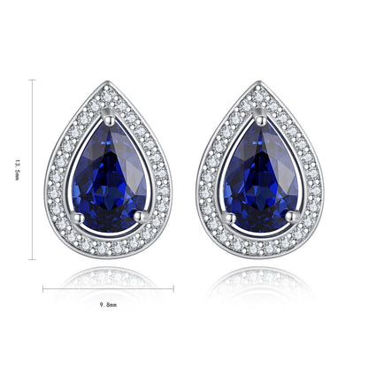 Pirmiana New Arrival 2.95ct Lab Grown Sapphire Earring Studs S925 Silver Jewelry Earrings for Women