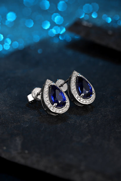Pirmiana New Arrival 2.95ct Lab Grown Sapphire Earring Studs S925 Silver Jewelry Earrings for Women