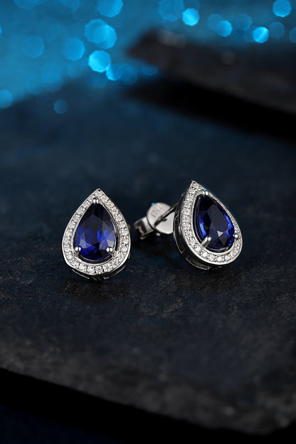 Pirmiana New Arrival 2.95ct Lab Grown Sapphire Earring Studs S925 Silver Jewelry Earrings for Women