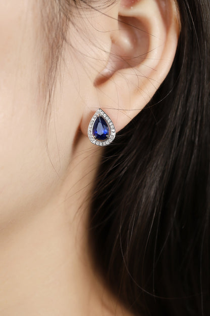 Pirmiana New Arrival 2.95ct Lab Grown Sapphire Earring Studs S925 Silver Jewelry Earrings for Women