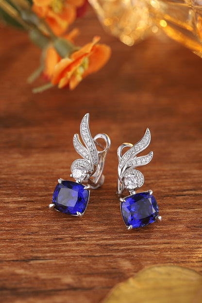 Pirmiana New Arrival 7.16ct Lab Grown Sapphire Earring Studs S925 Silver Jewelry Earrings for Women