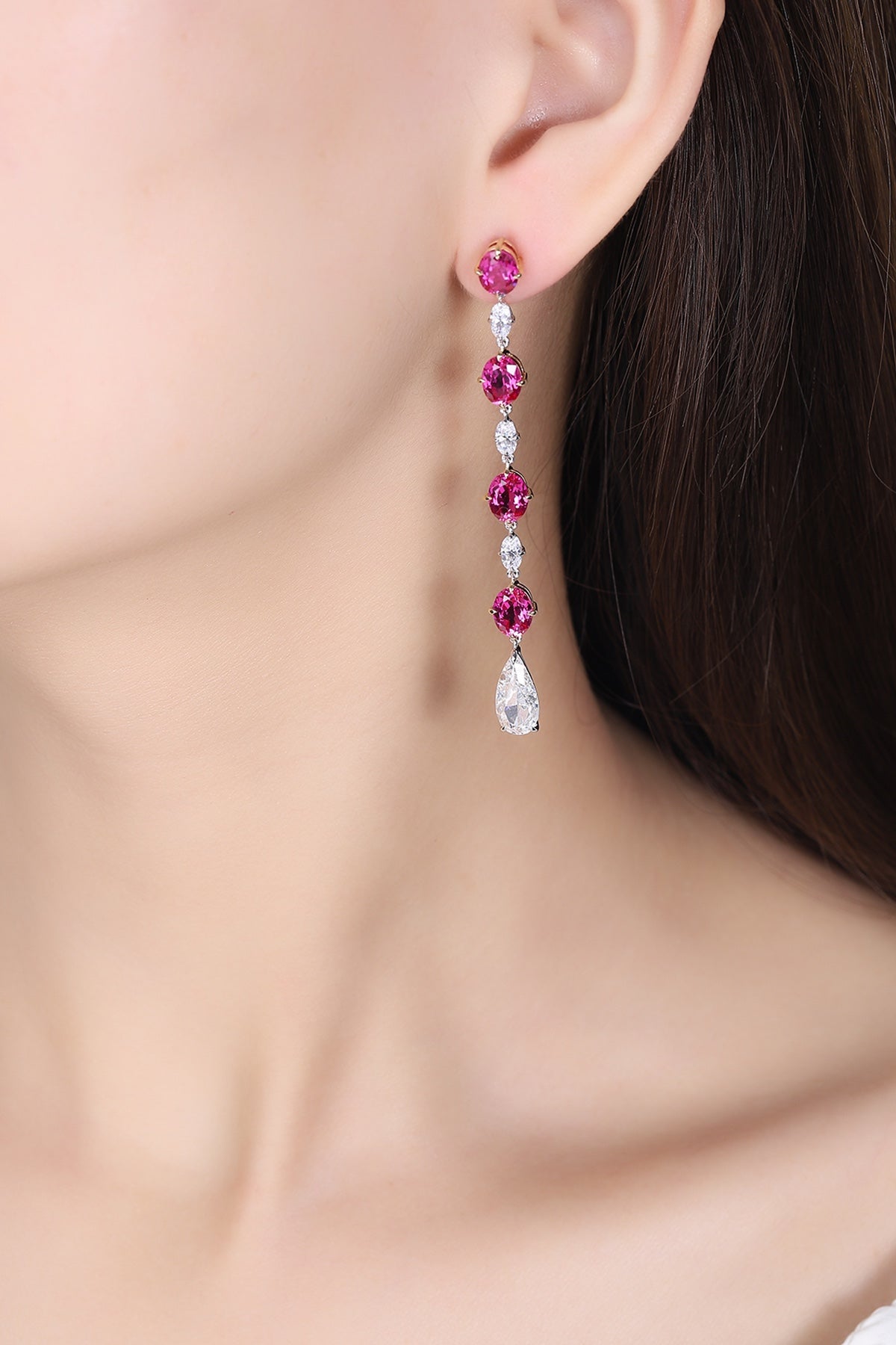 Pirmiana New Arrival 10.1ct Lab Grown Ruby Earring Studs 18K Gold Jewelry Earrings for Women