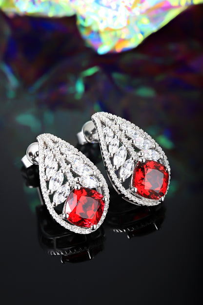 Pirmiana New Arrival 6.02ct Lab Grown Ruby Earring Studs S925 Silver Jewelry Earrings for Women