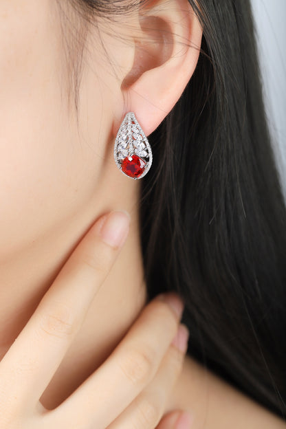 Pirmiana New Arrival 6.02ct Lab Grown Ruby Earring Studs S925 Silver Jewelry Earrings for Women