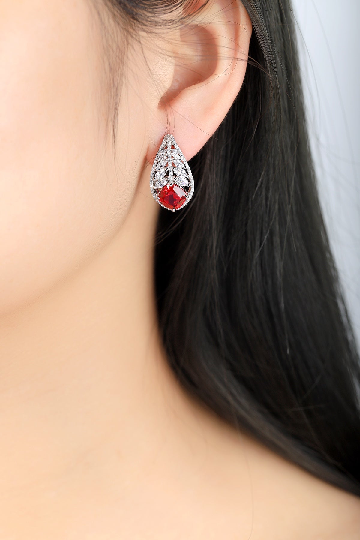 Pirmiana New Arrival 6.02ct Lab Grown Ruby Earring Studs S925 Silver Jewelry Earrings for Women