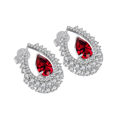 Pirmiana New Arrival 1.51ct Lab Grown Ruby Earring Studs S925 Silver Jewelry Earrings for Women