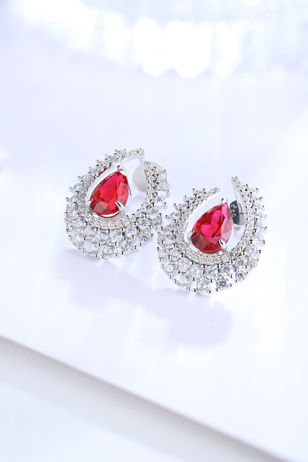 Pirmiana New Arrival 1.51ct Lab Grown Ruby Earring Studs S925 Silver Jewelry Earrings for Women