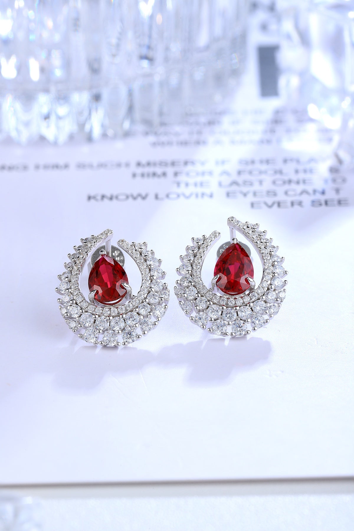 Pirmiana New Arrival 1.51ct Lab Grown Ruby Earring Studs S925 Silver Jewelry Earrings for Women