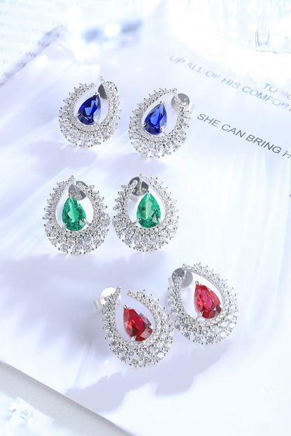 Pirmiana New Arrival 1.51ct Lab Grown Ruby Earring Studs S925 Silver Jewelry Earrings for Women