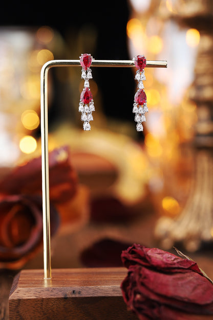 Pirmiana New Arrival 3.56ct Lab Grown Ruby Earring Studs S925 Silver Jewelry Earrings for Women