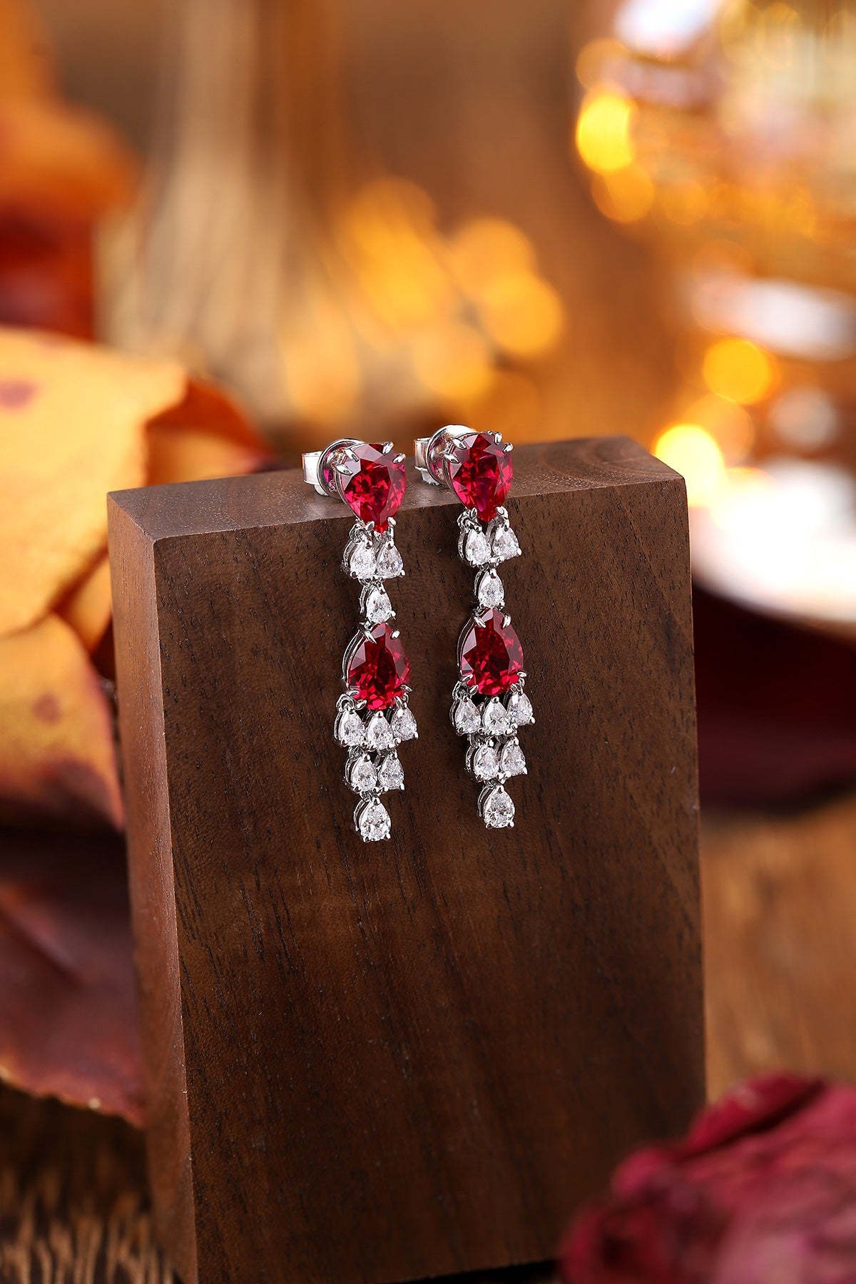 Pirmiana New Arrival 3.56ct Lab Grown Ruby Earring Studs S925 Silver Jewelry Earrings for Women