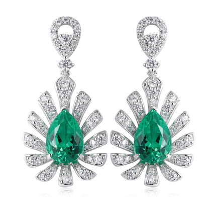 Pirmiana New Arrival S925 Silver 2.28ct Lab Grown Emerald Stainless Steel Earrings for Women