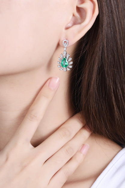 Pirmiana New Arrival S925 Silver 2.28ct Lab Grown Emerald Stainless Steel Earrings for Women