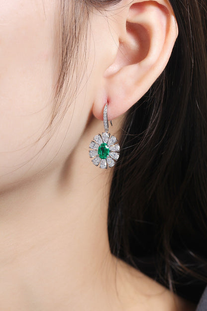 Pirmiana New Arrival S925 Silver 1.45ct Lab Grown Emerald Stainless Steel Earrings for Women
