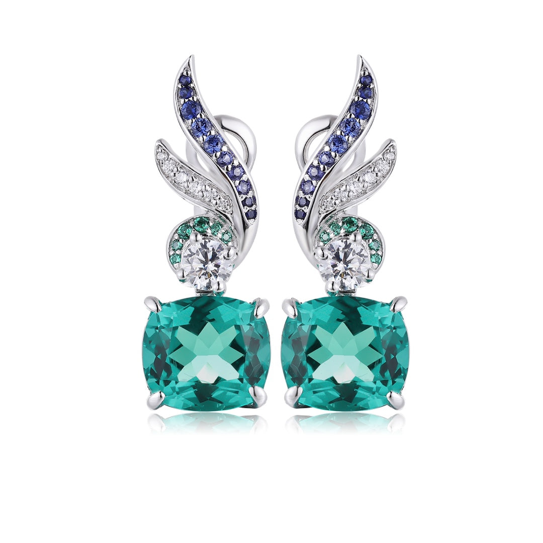 Pirmiana New Arrival S925 Silver 4.55ct Lab Grown Emerald Stainless Steel Earrings for Women