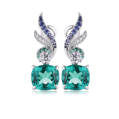 Pirmiana New Arrival S925 Silver 4.55ct Lab Grown Emerald Stainless Steel Earrings for Women