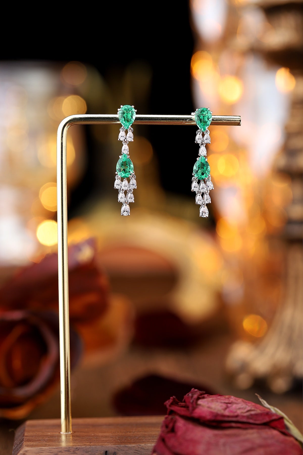 Pirmiana New Arrival S925 Silver 2.75ct Lab Grown Emerald Stainless Steel Earrings for Women