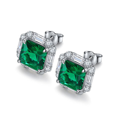Pirmiana New Arrival S925 Silver 4.38ct Lab Grown Emerald Stainless Steel Earrings for Women