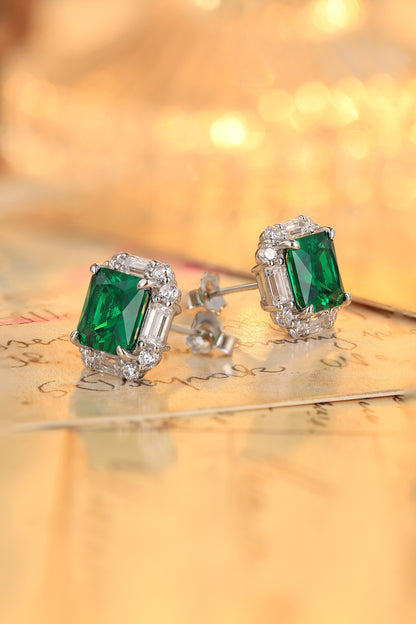 Pirmiana New Arrival S925 Silver 4.38ct Lab Grown Emerald Stainless Steel Earrings for Women