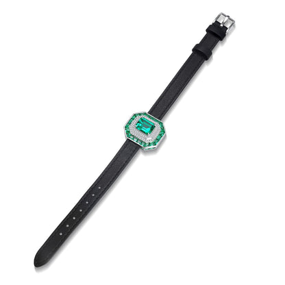 Pirmiana New Custom Design S925 Silver 4.324ct Lab Grown Emerald Bracelet Fashion Jewwelry for Party Gift