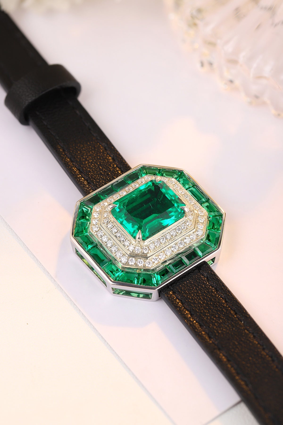 Pirmiana New Custom Design S925 Silver 4.324ct Lab Grown Emerald Bracelet Fashion Jewwelry for Party Gift