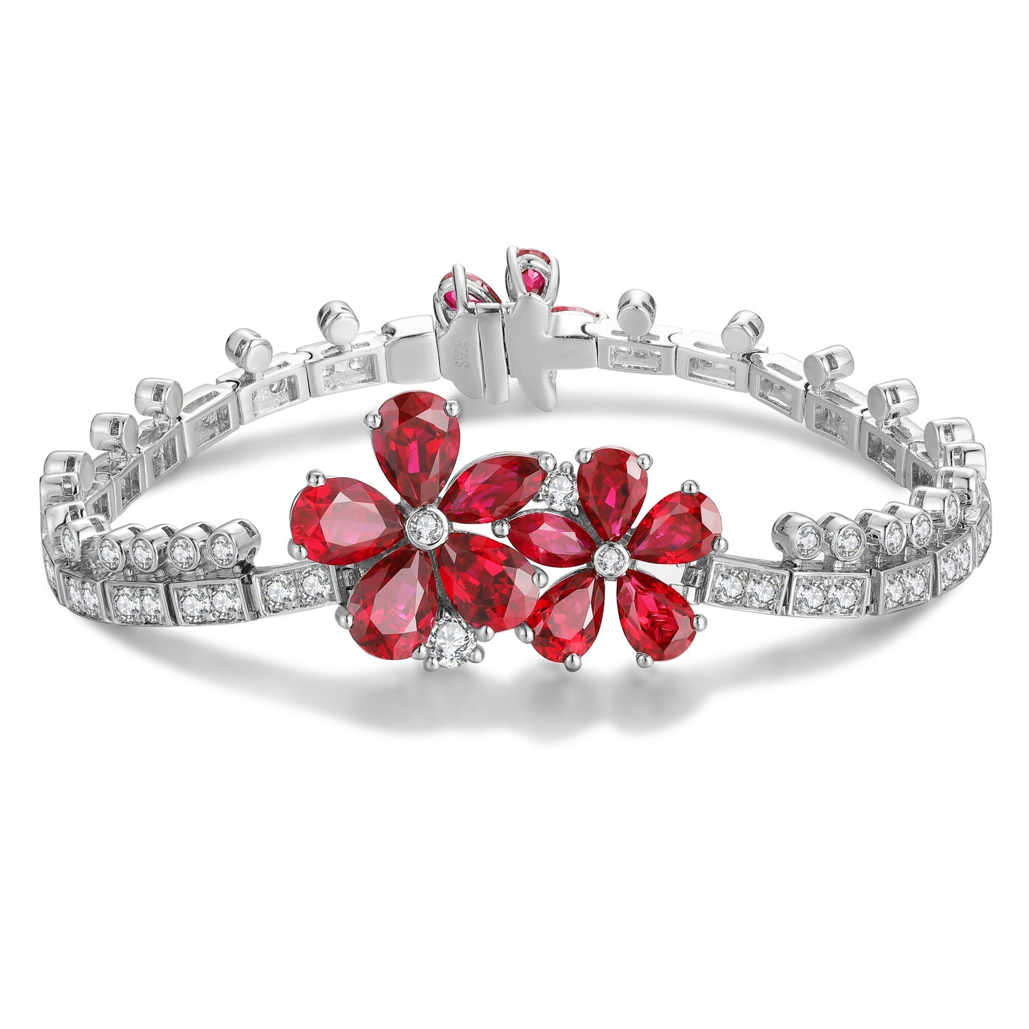 Pirmiana New S925 Silver 8.6ct Lad Grown Ruby Bracelet High Fine Jewelry for Women Party Gift