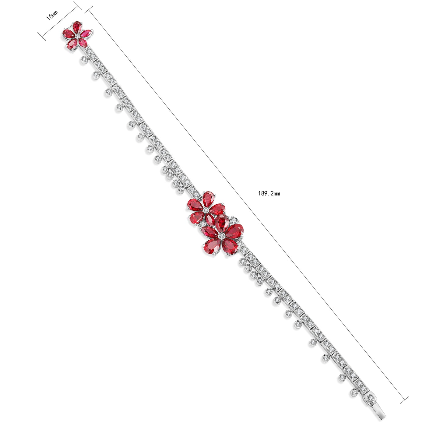 Pirmiana New S925 Silver 8.6ct Lad Grown Ruby Bracelet High Fine Jewelry for Women Party Gift