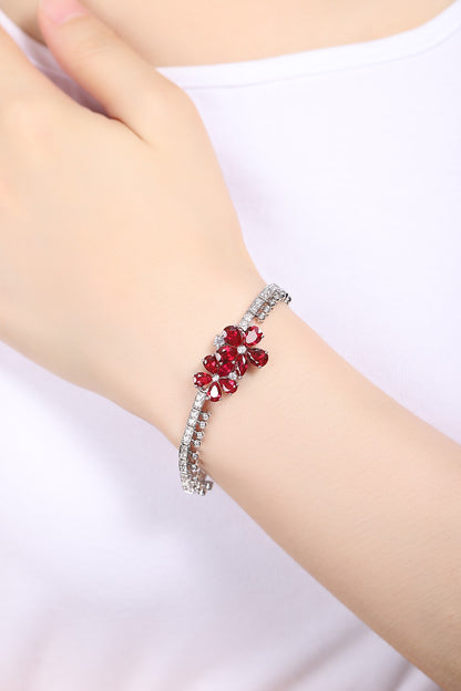 Pirmiana New S925 Silver 8.6ct Lad Grown Ruby Bracelet High Fine Jewelry for Women Party Gift