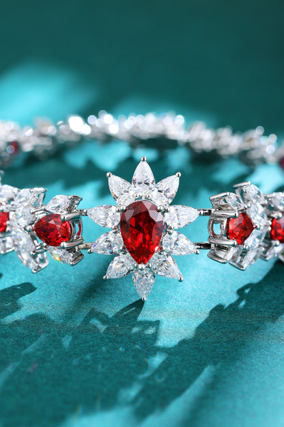 Pirmiana New S925 Silver 8.35ct Lad Grown Ruby Bracelet High Fine Jewelry for Women Party Gift