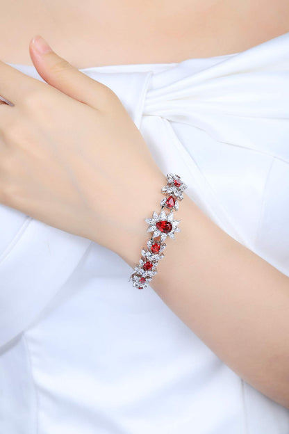 Pirmiana New S925 Silver 8.35ct Lad Grown Ruby Bracelet High Fine Jewelry for Women Party Gift