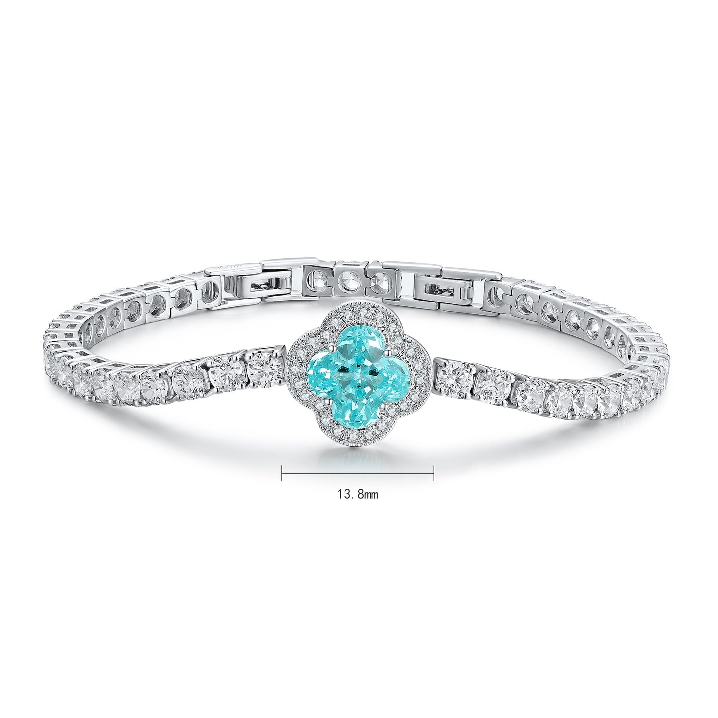 Pirmiana 2024 Hot Sale S925 Silver 3.9ct Lab Grown Paraiba Bracelet Engagement Women