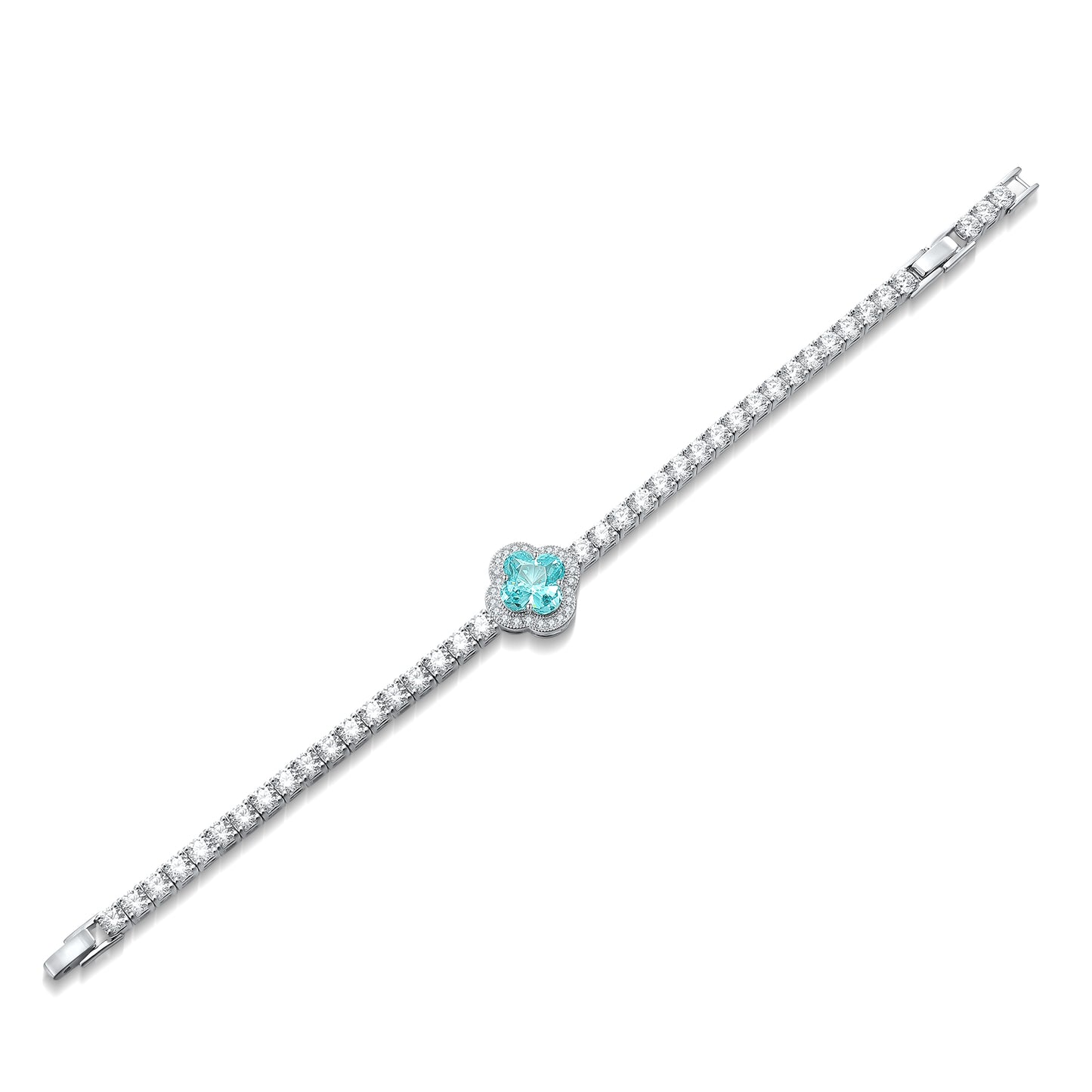 Pirmiana 2024 Hot Sale S925 Silver 3.9ct Lab Grown Paraiba Bracelet Engagement Women