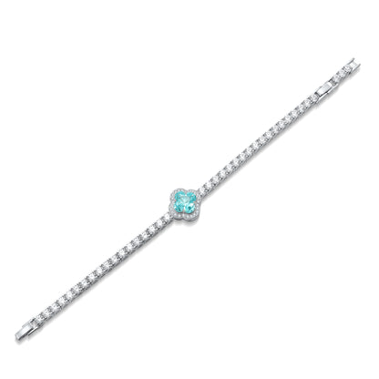 Pirmiana 2024 Hot Sale S925 Silver 3.9ct Lab Grown Paraiba Bracelet Engagement Women