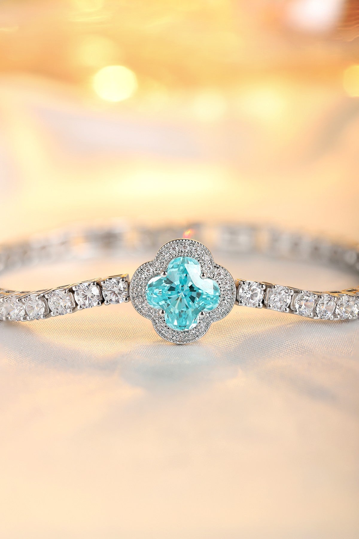 Pirmiana 2024 Hot Sale S925 Silver 3.9ct Lab Grown Paraiba Bracelet Engagement Women