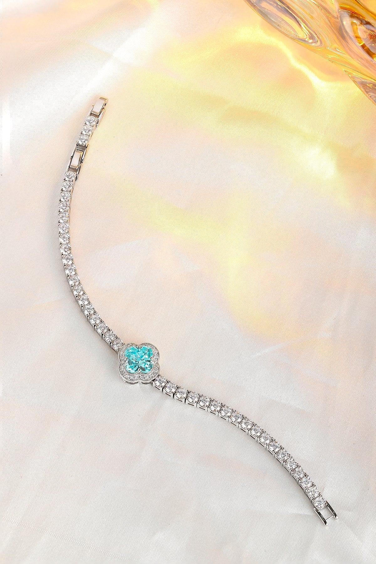 Pirmiana 2024 Hot Sale S925 Silver 3.9ct Lab Grown Paraiba Bracelet Engagement Women