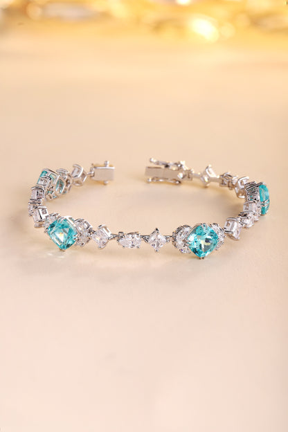Pirmiana 2024 Hot Sale S925 Silver 15.87ct Lab Grown Paraiba Bracelet Engagement Women