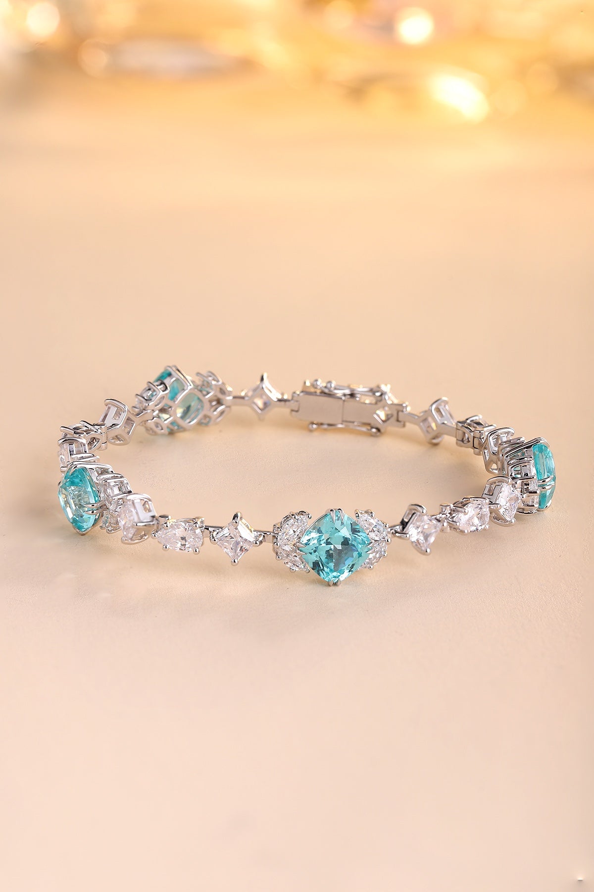 Pirmiana 2024 Hot Sale S925 Silver 15.87ct Lab Grown Paraiba Bracelet Engagement Women