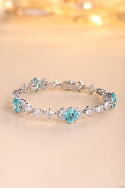 Pirmiana 2024 Hot Sale S925 Silver 15.87ct Lab Grown Paraiba Bracelet Engagement Women