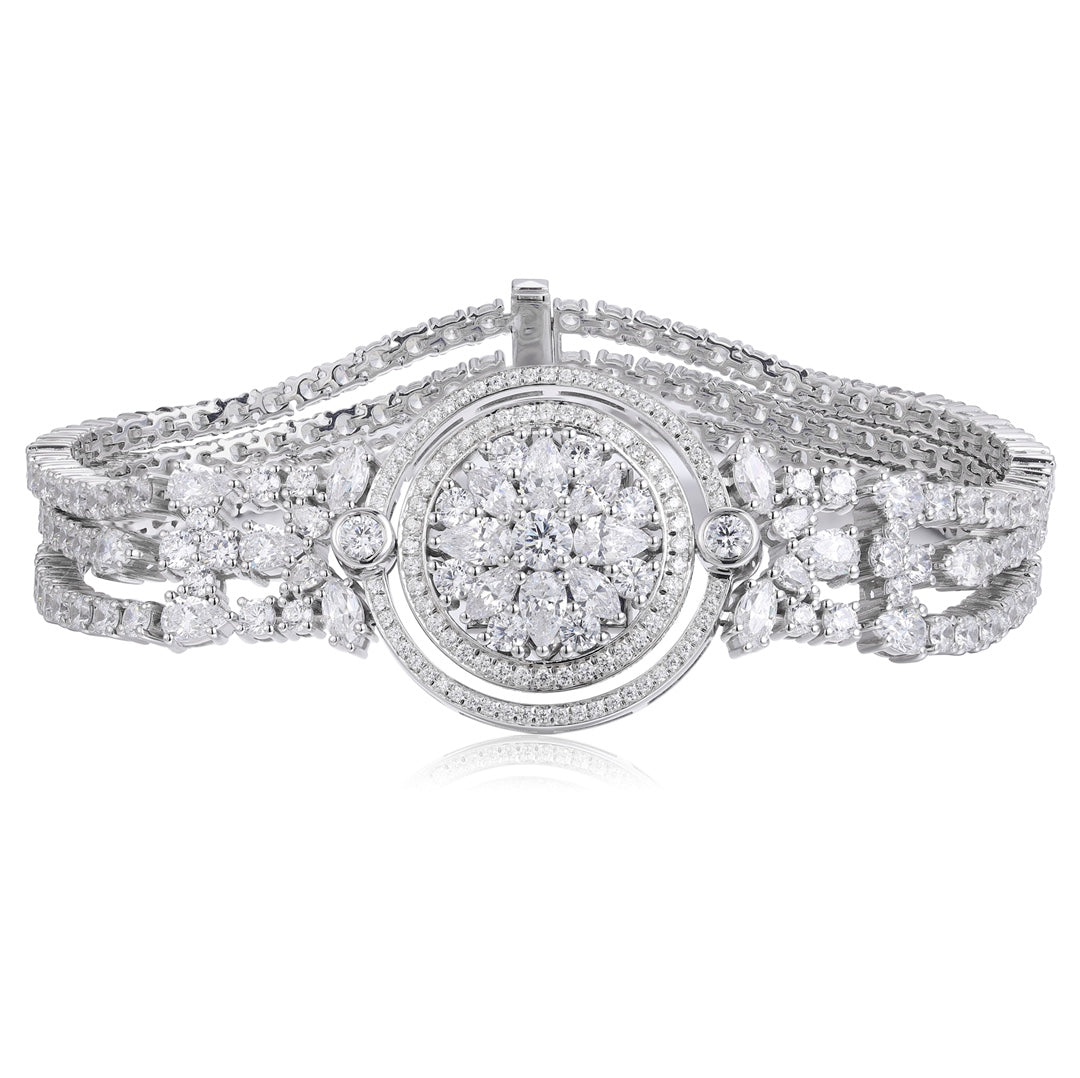 Pirmiana 2024 Hot Sale S925 Silver 0.63ct Lab Grown Paraiba Sapphire Bracelet Engagement Women