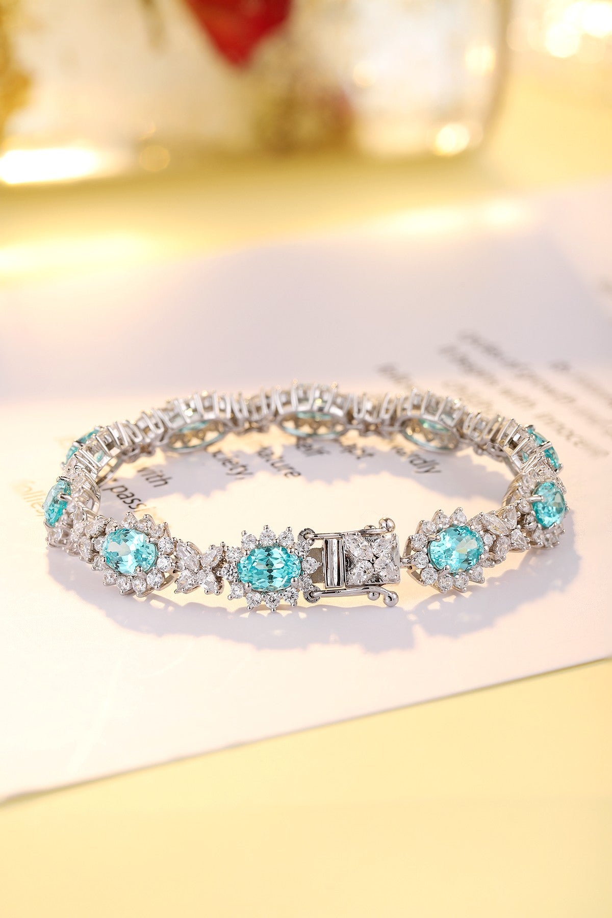 Pirmiana 2024 Hot Sale S925 Silver 14.15ct Lab Grown Paraiba Bracelet Engagement Women