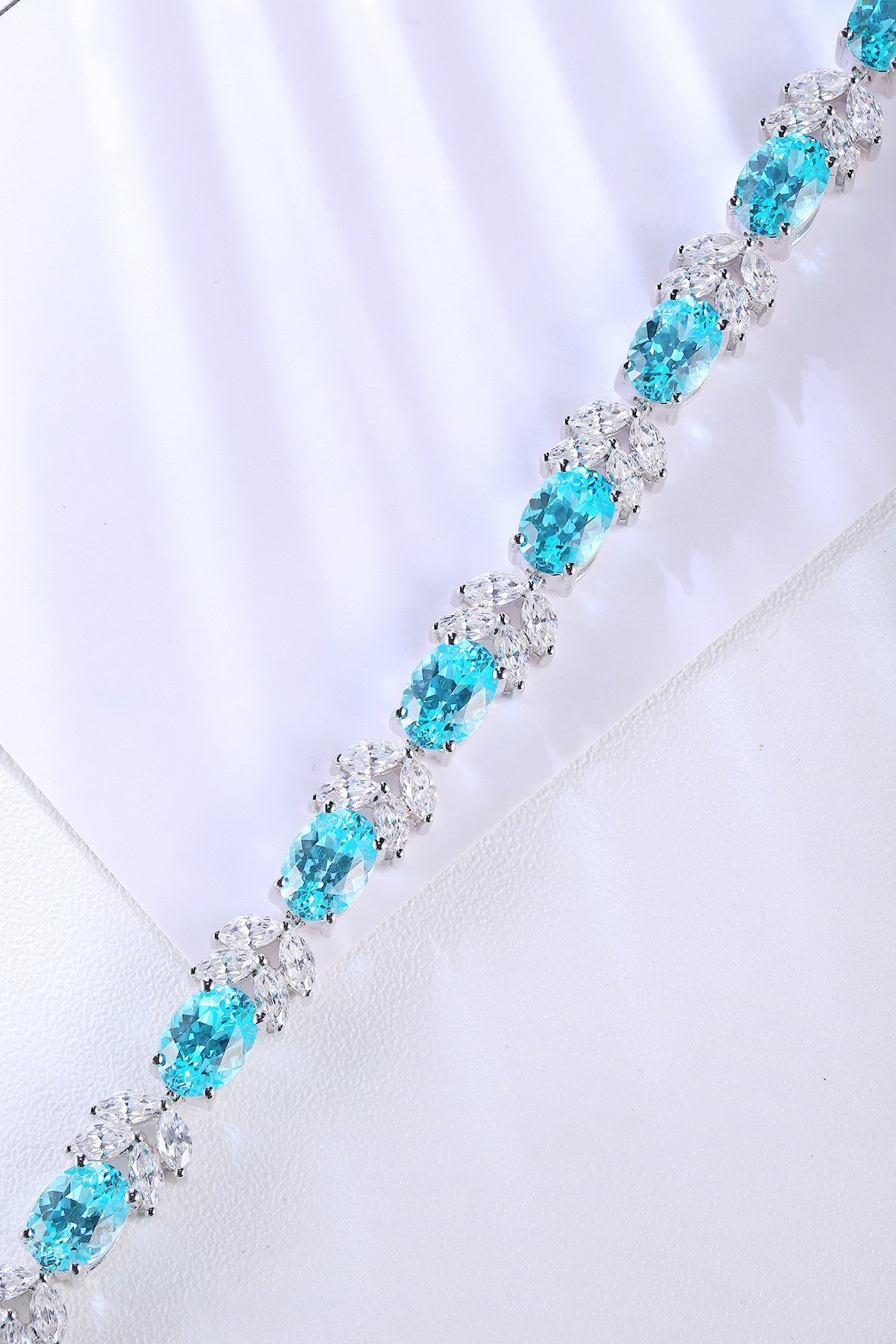 Pirmiana 2024 Hot Sale S925 Silver 18.29ct Lab Grown Paraiba Bracelet Engagement Women