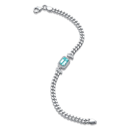 Pirmiana 2024 Hot Sale S925 Silver 1.51ct Lab Grown Paraiba Bracelet Engagement Women