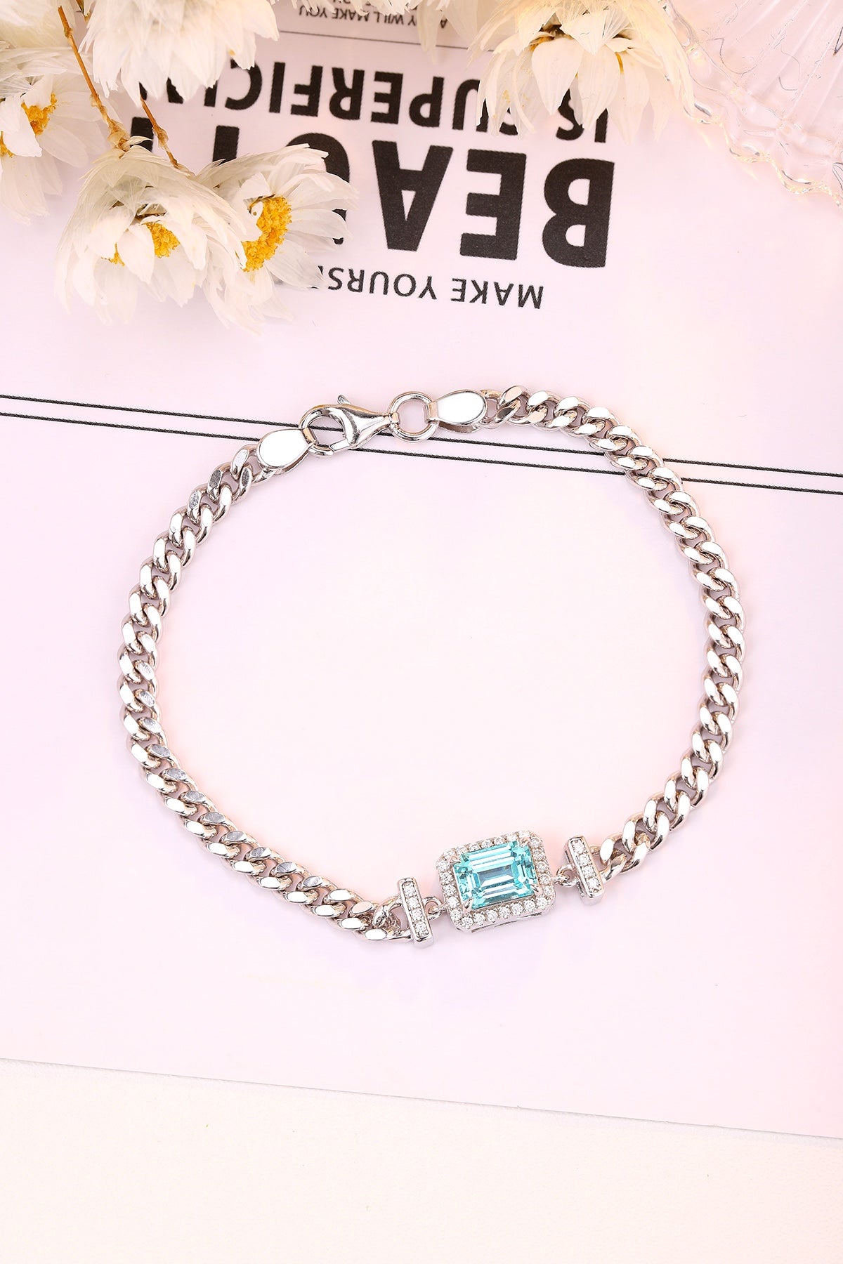 Pirmiana 2024 Hot Sale S925 Silver 1.51ct Lab Grown Paraiba Bracelet Engagement Women