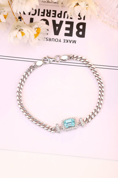 Pirmiana 2024 Hot Sale S925 Silver 1.51ct Lab Grown Paraiba Bracelet Engagement Women