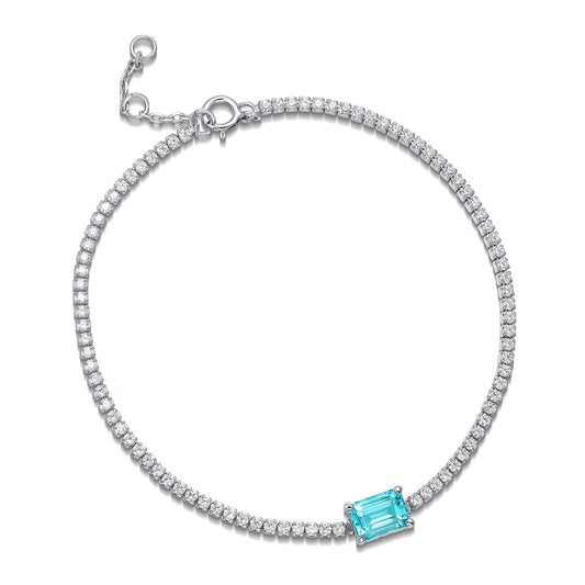 Pirmiana 2024 Hot Sale S925 Silver 1.51ct Lab Grown Paraiba Bracelet Engagement Women